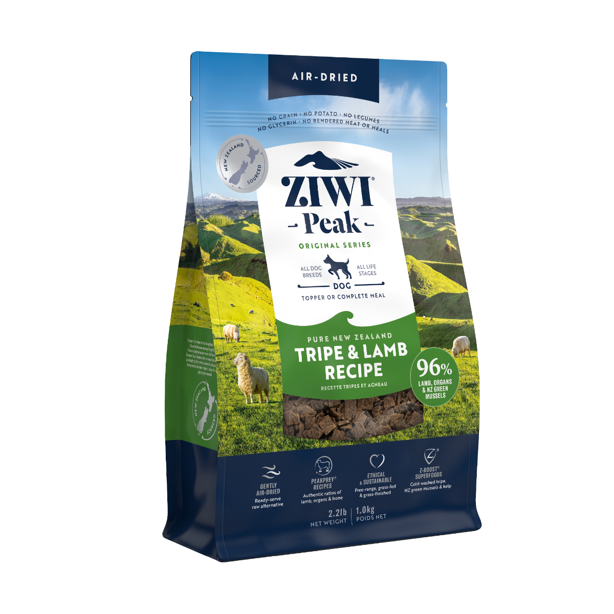 ZiwiPeak Air Dried Tripe & Lamb Dog Food 2.5KG