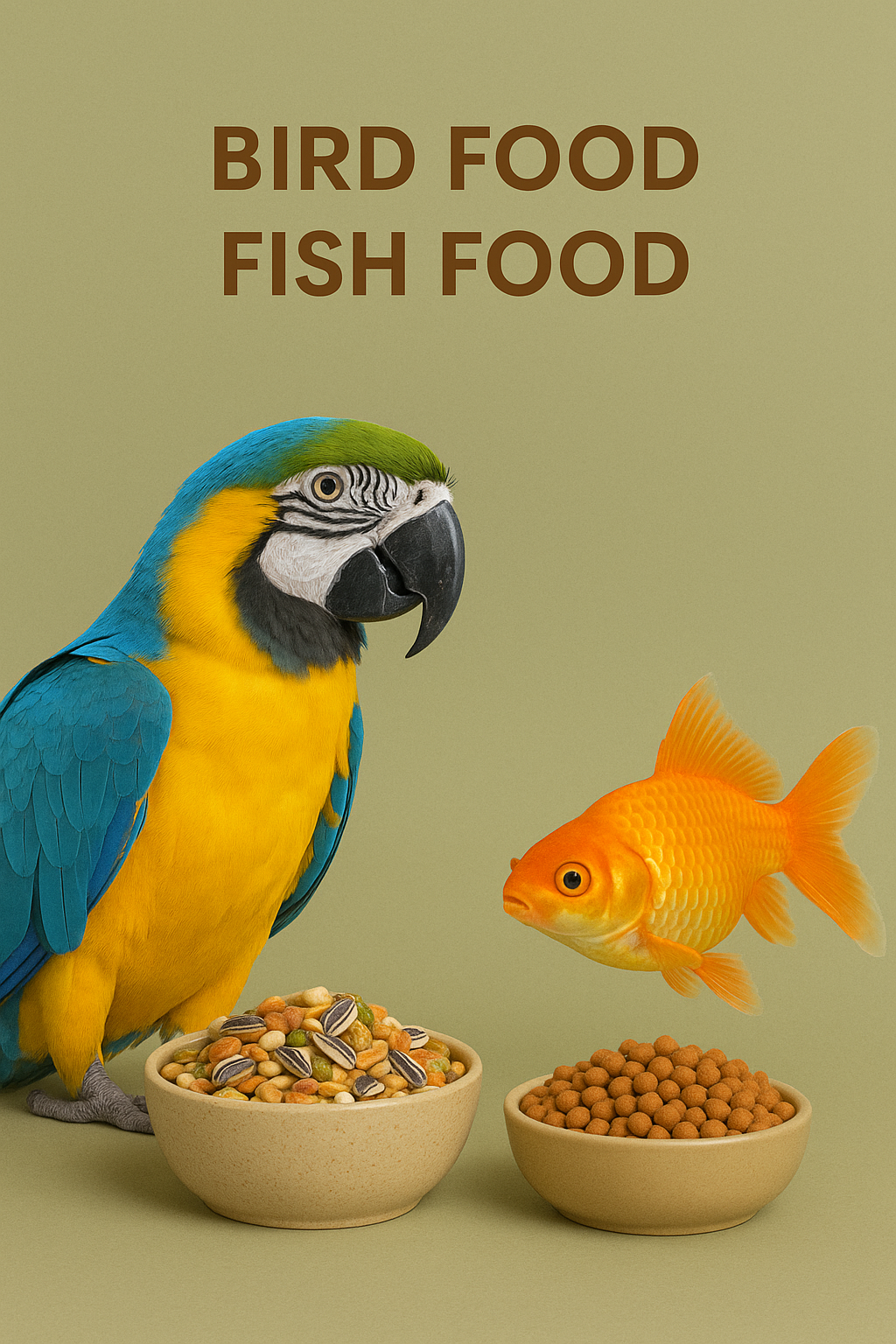 Birds food and fish food