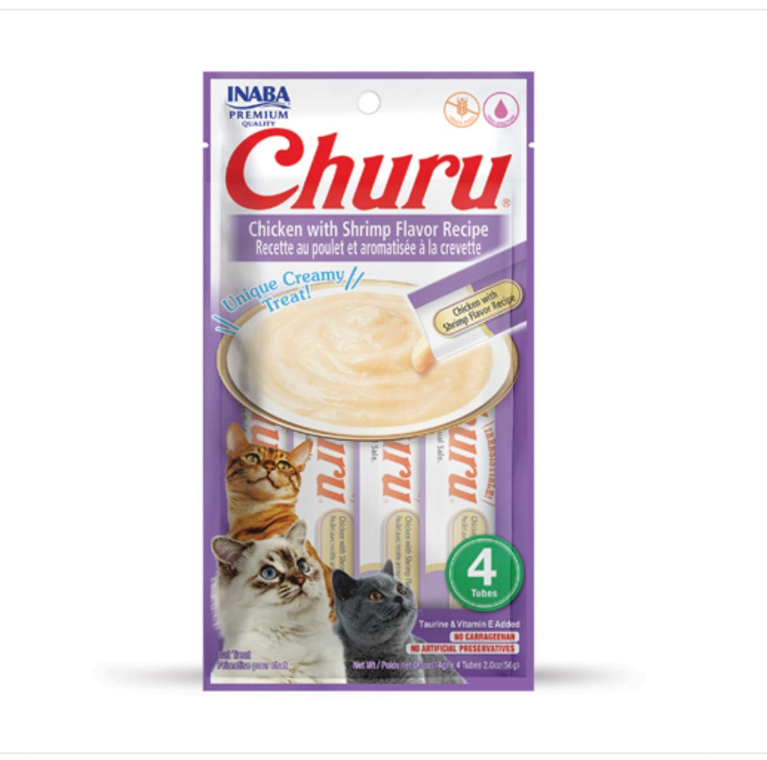INABA CHURU CHICKEN WITH SHRIMP 56 g - 4 sticks per pack