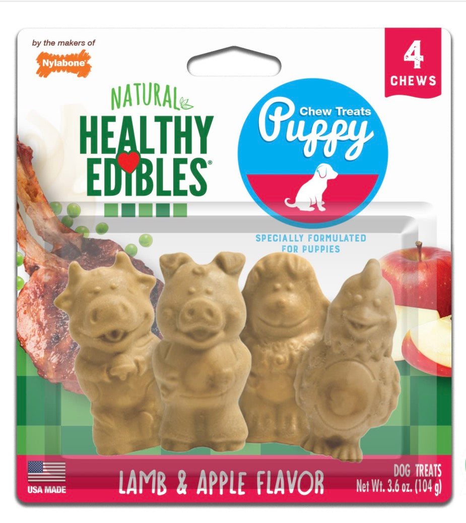 Nylabone Healthy Edibles Puppy Pals 4 count Blister Card One Size