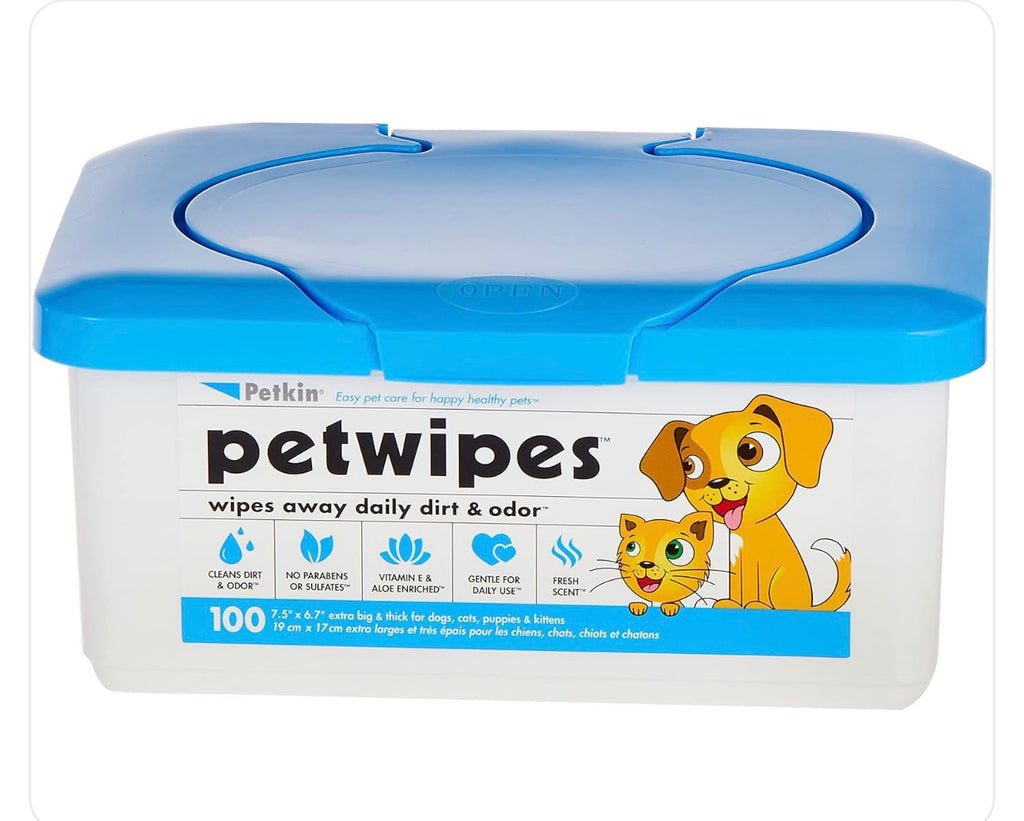 Petkin Pet Wipes 100Ct
