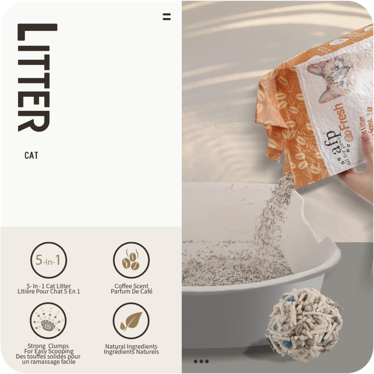 Clumping 5-in-1 Cat Litter Coffee Scent 6 L