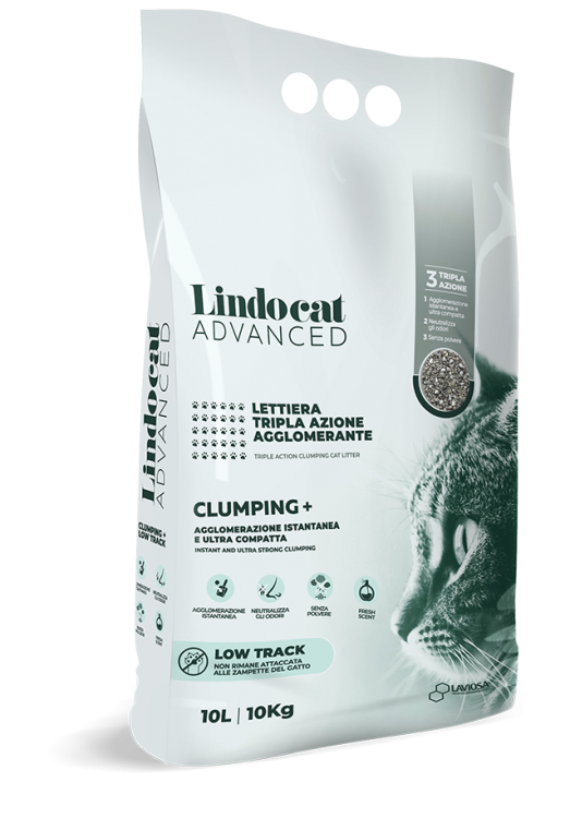 Natural Bentonite Lindocat Advanced Clumping + Low Track (Fragrance-free) 10 L