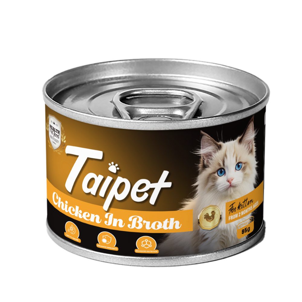 Taipet Canned Wet Food Chicken in Broth-85g(KITTEN)