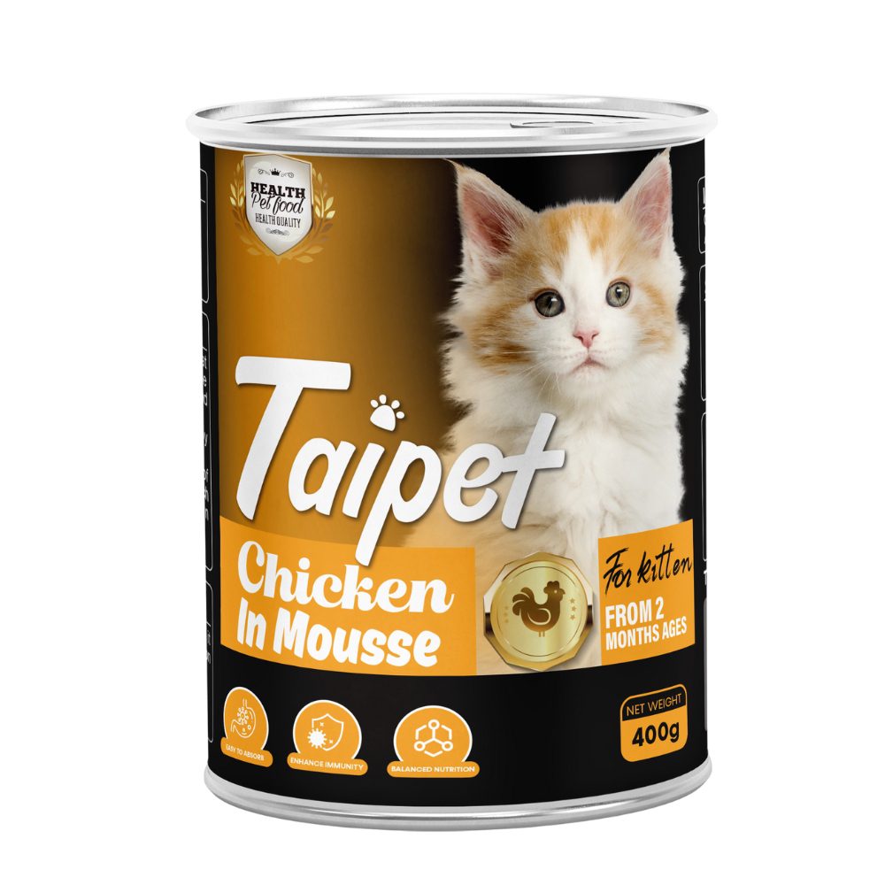 Taipet Canned Wet Food Chicken in Mousse-400g (KITTEN)