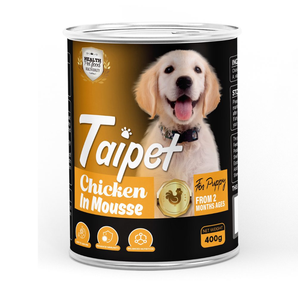 Taipet Canned Wet Food Chicken in Mousse-400g (puppies)