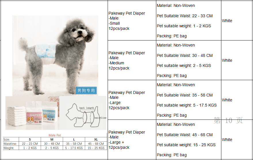 Pakeway Male Dog Pet Diaper