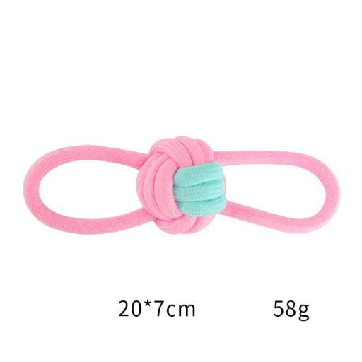 Pets Club Cotton Knot Dog Toy Pink