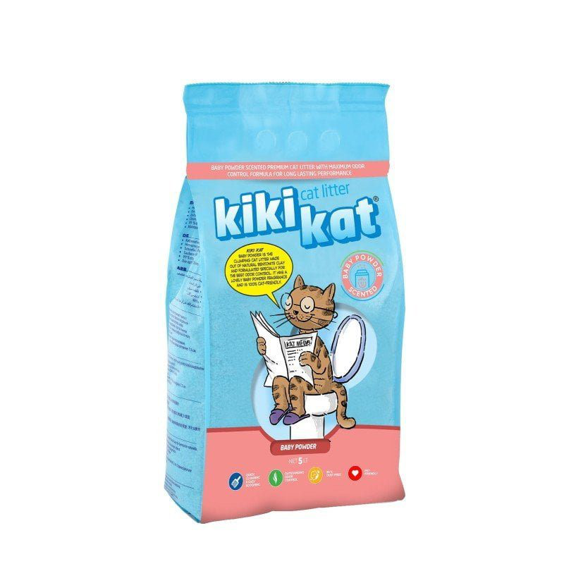 Kiki Kat White Bentonite Clumping Cat Litter -5 L / 3.45 kg