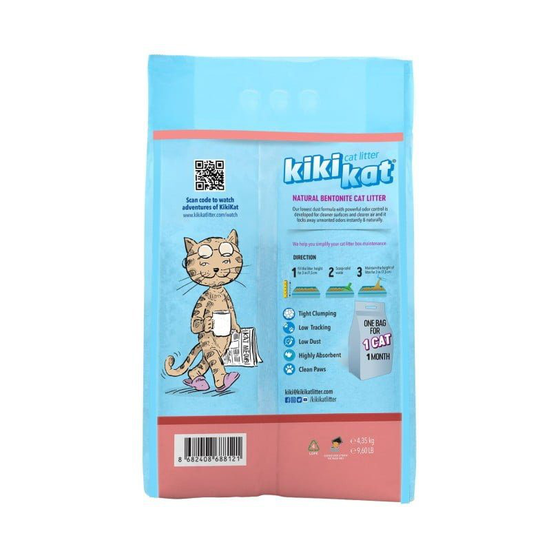 Kiki Kat White Bentonite Clumping Cat Litter -5 L / 3.45 kg