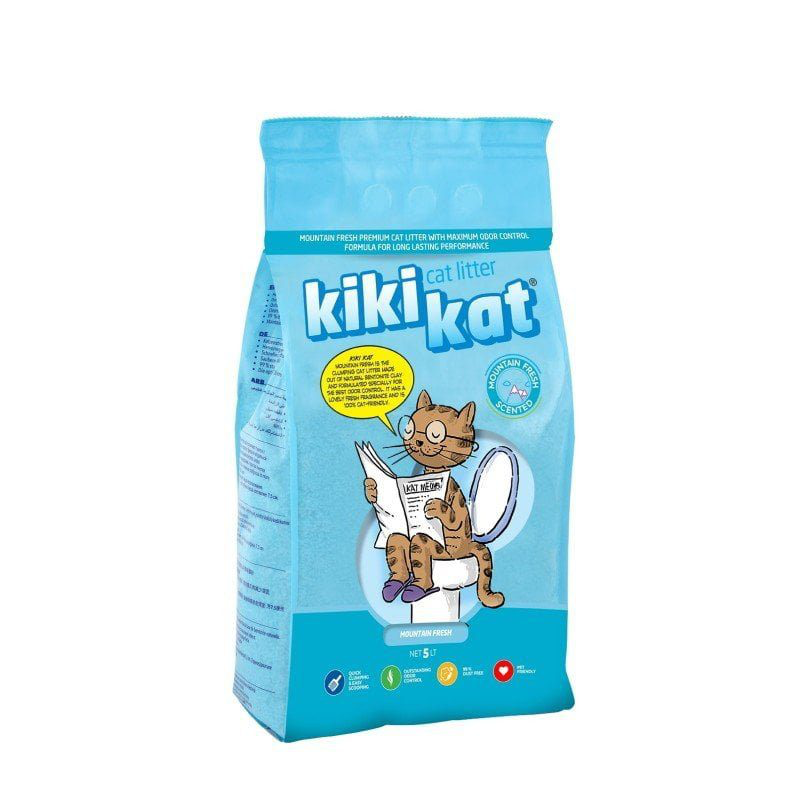 Kiki Kat White Bentonite Clumping Cat Litter -5 L / 3.45 kg